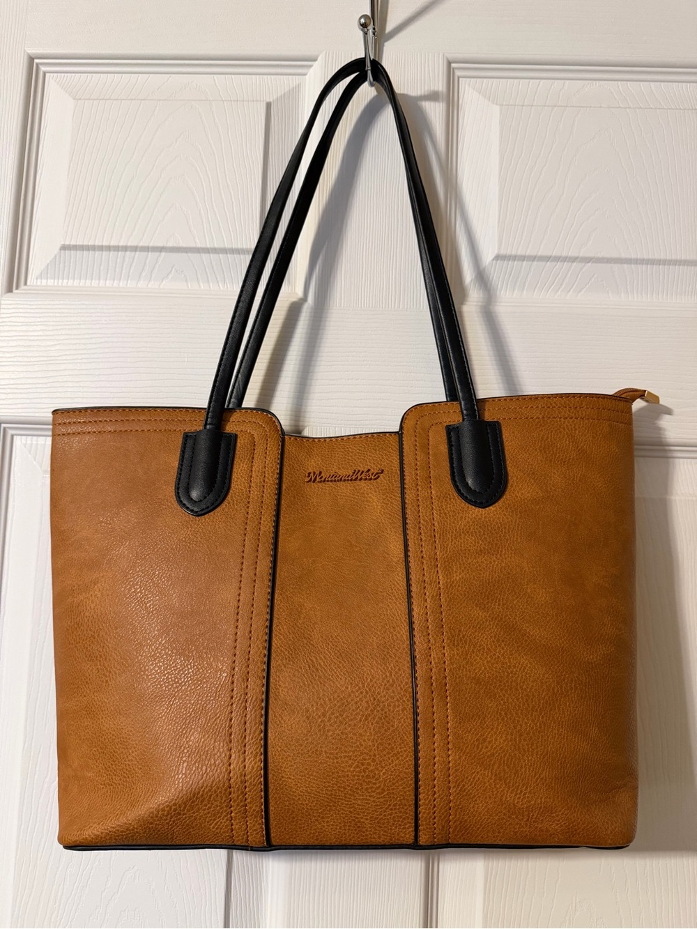 Montana West Tan and Black Tote Bag
